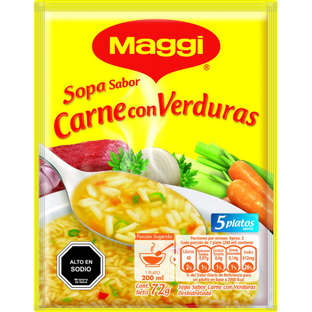 Sopa carne con verduras frontal