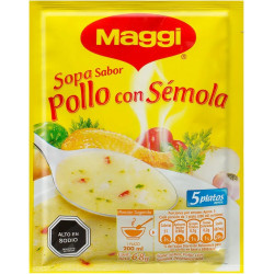 Sopa pollo con sémola frontal