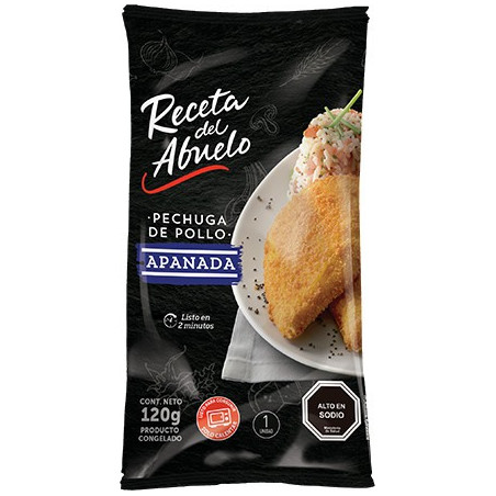 Pechuga de pollo apanada