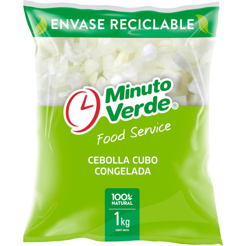 Cebolla cubo envase