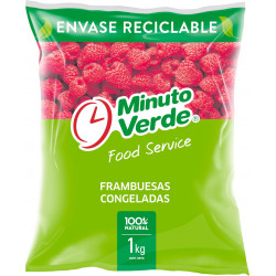 Envase frambuesa congelada