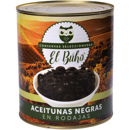 Aceitunas negras en rodajas